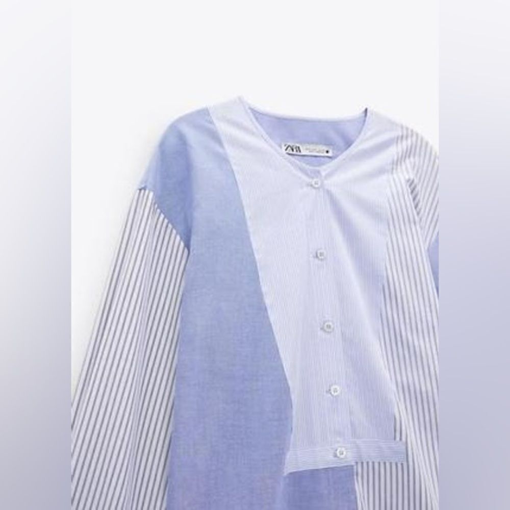 ZARA PATCHWORK SHIRTDRESS - Picture 6 of 6